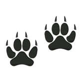 Silhouette Bear Paws Embroidery Design – Animal