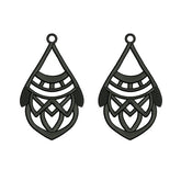 Exotic Grey Color Earrings Jewelry Embroidery Design