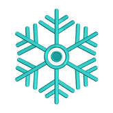 Cyan Winter Snowflake Machine Embroidery File