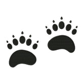 Bear Paw Embroidery Design – Animal