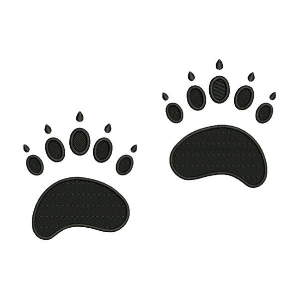 Bear Paw Embroidery Design – Animal
