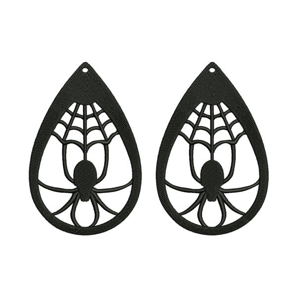Spider Earrings Embroidery Design