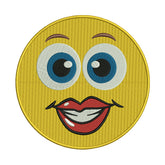 Lips Emoji Embroidery Design