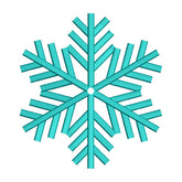 Sea Green Cyan Winter Snowflake Machine Embroidery File