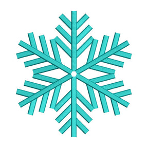 Sea Green Cyan Winter Snowflake Machine Embroidery File