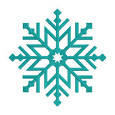 Intricate Cyan Geometric Snowflake Machine Embroidery File