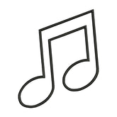 Music Note Embroidery Design