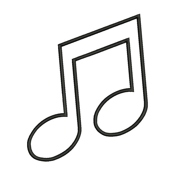 Music Note Embroidery Design