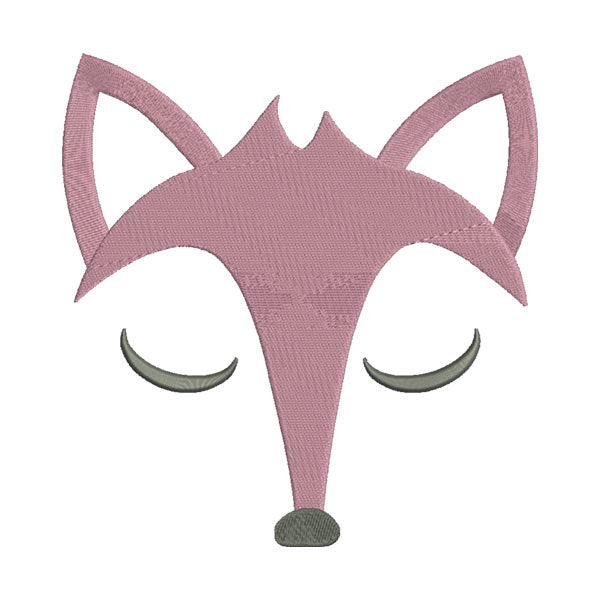 Fox Face Embroidery Design