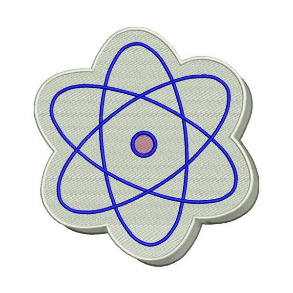 Atom Embroidery Design – Science Atomic Symbol Machine Embroidery File