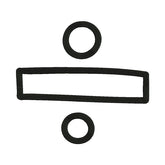 Divide Sign Embroidery Design
