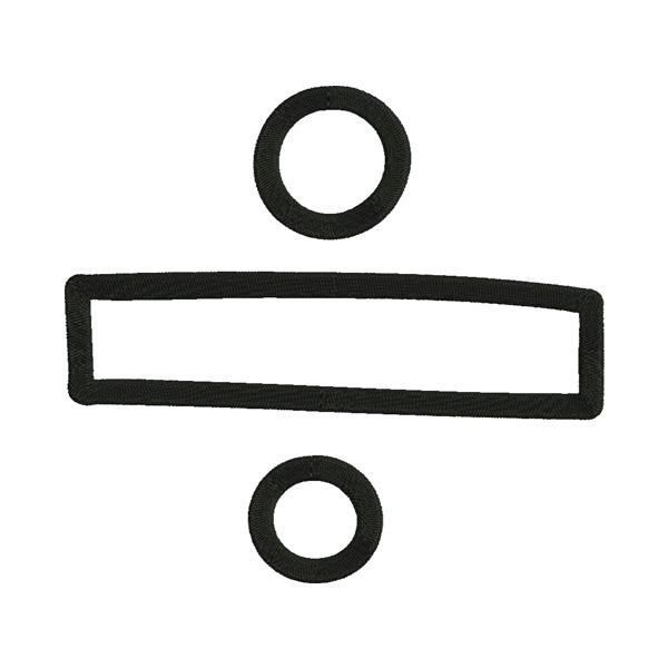 Divide Sign Embroidery Design