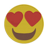 Heart Eyes Emoji Embroidery Design
