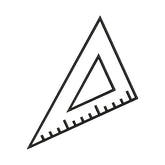 Triangle Ruler Embroidery Design