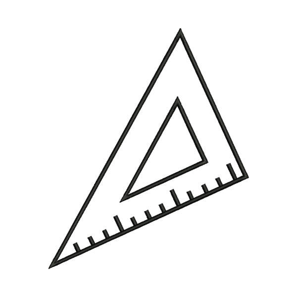 Triangle Ruler Embroidery Design
