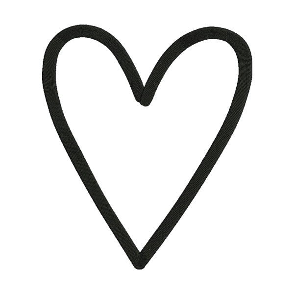 Heart Outline Embroidery Design