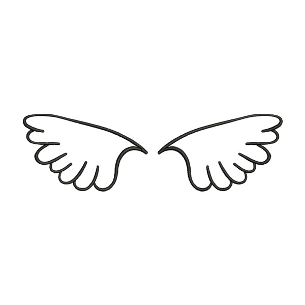 Cupid Wings Embroidery Design