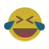 Laughing Emoji Embroidery Design