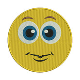 Smiling Emoji Embroidery Design