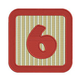 Number 6 Embroidery Design – Block Numeric Machine Embroidery File