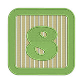 Number 8 Embroidery Design – Block Numeric Machine Embroidery File