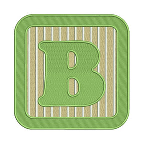Letter B Embroidery Design – Block Alphabet Machine Embroidery File