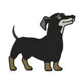 Black Dachshund Embroidery Design