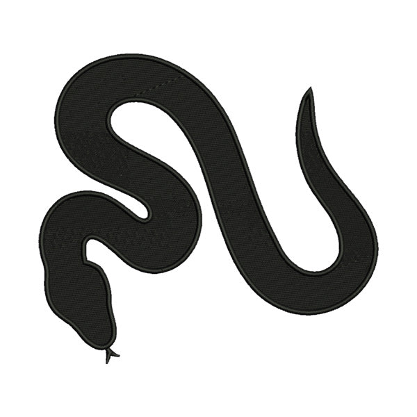 Snake Silhouette Embroidery Design – Slithering