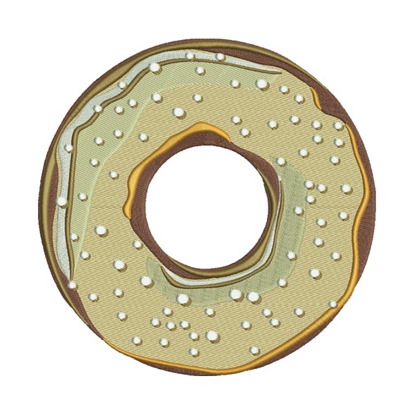 Cream Donut Embroidery Design