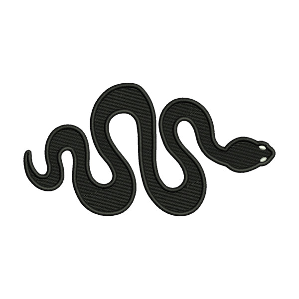 Snake Silhouette Embroidery Design