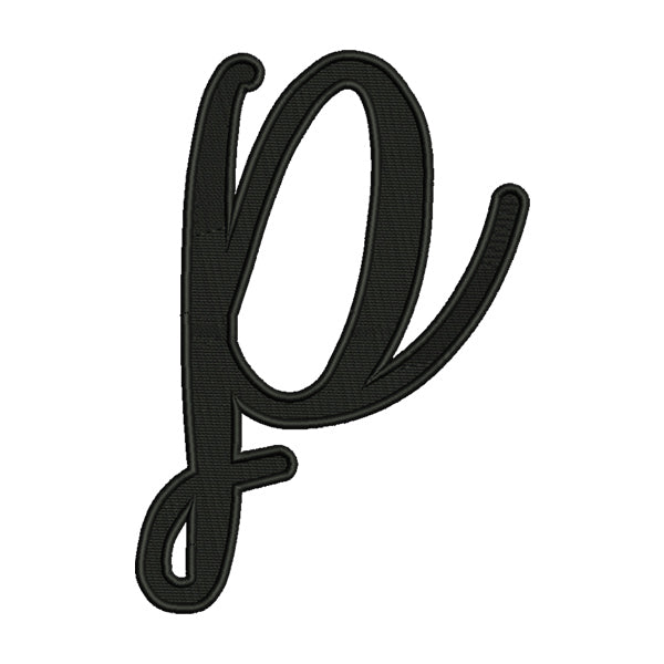 Letter P Embroidery Design – Script Alphabet Machine Embroidery File