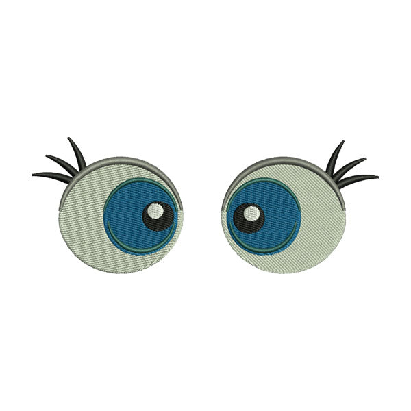 Looking Forward Eyes Embroidery Design