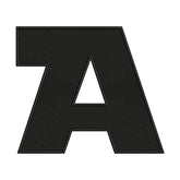 Letter A Embroidery Design – Block Font Monogram Patch