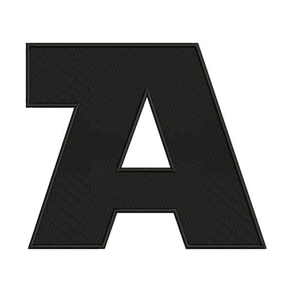 Letter A Embroidery Design – Block Font Monogram Patch