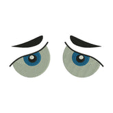 Frowning & Sad Eyes Embroidery Design