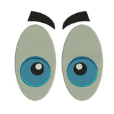 Angry Eyes Embroidery Design