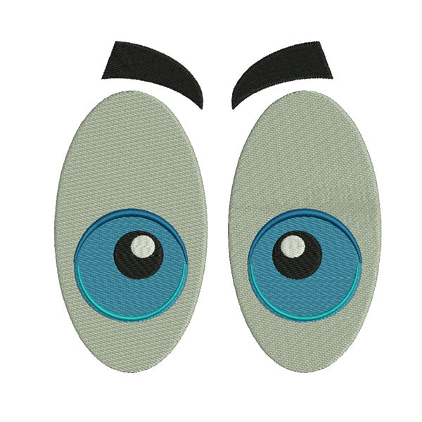 Angry Eyes Embroidery Design