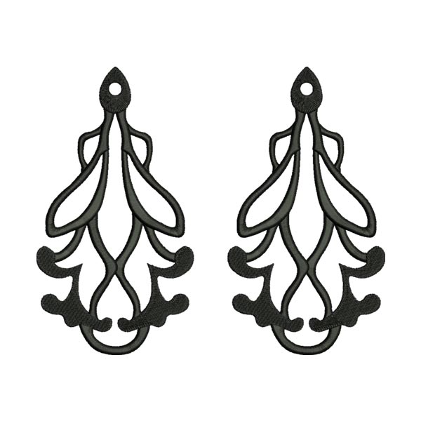 Dangling Earrings Embroidery Design