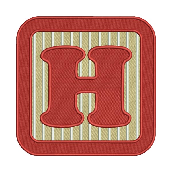 H Letter Alphabet Embroidery Design