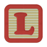 L Letter Alphabet Embroidery Design