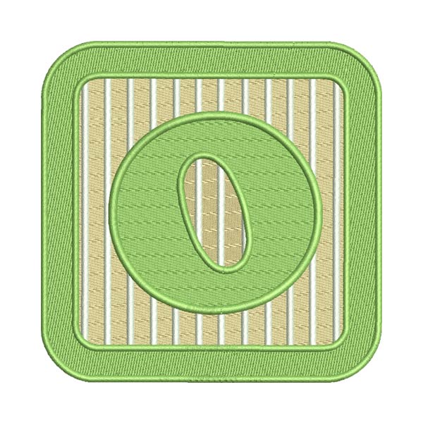 O Letter Alphabet Embroidery Design
