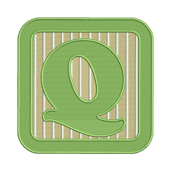 Q Letter Alphabet Embroidery Design