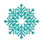 Sea Green Snowflake Embroidery Design