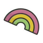 Colorful Rainbow Embroidery Design