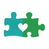 Puzzle Heart Embroidery Design