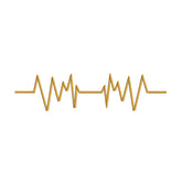 Orange Heartbeat Waves Embroidery Design