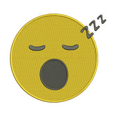 Sleeping Face with Open Mouth Emoji Embroidery Design