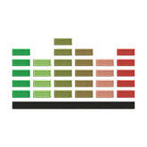 Multicolored Equalizer Sound Waves Embroidery Design