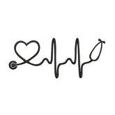 Creative Heartbeat Waves Embroidery Design