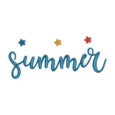 Starry Summer Caption Calligraphy Embroidery Design